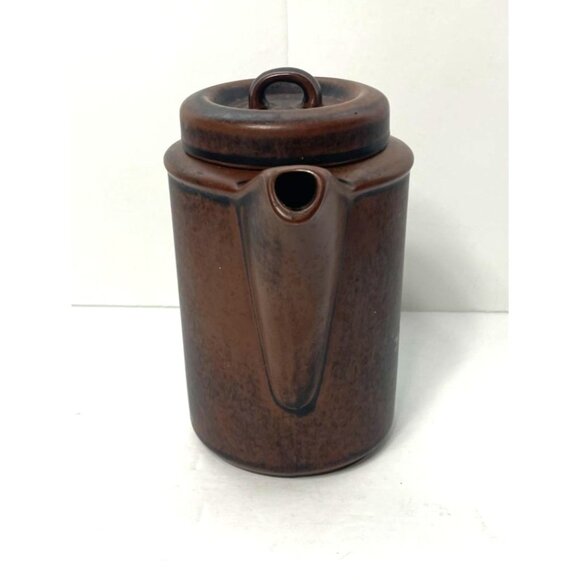 Vintage Arabia Of Finland Ruska Coffee Pot & Lid By Ulla Procope Brown Ceramic 1 - Picture 3 of 10